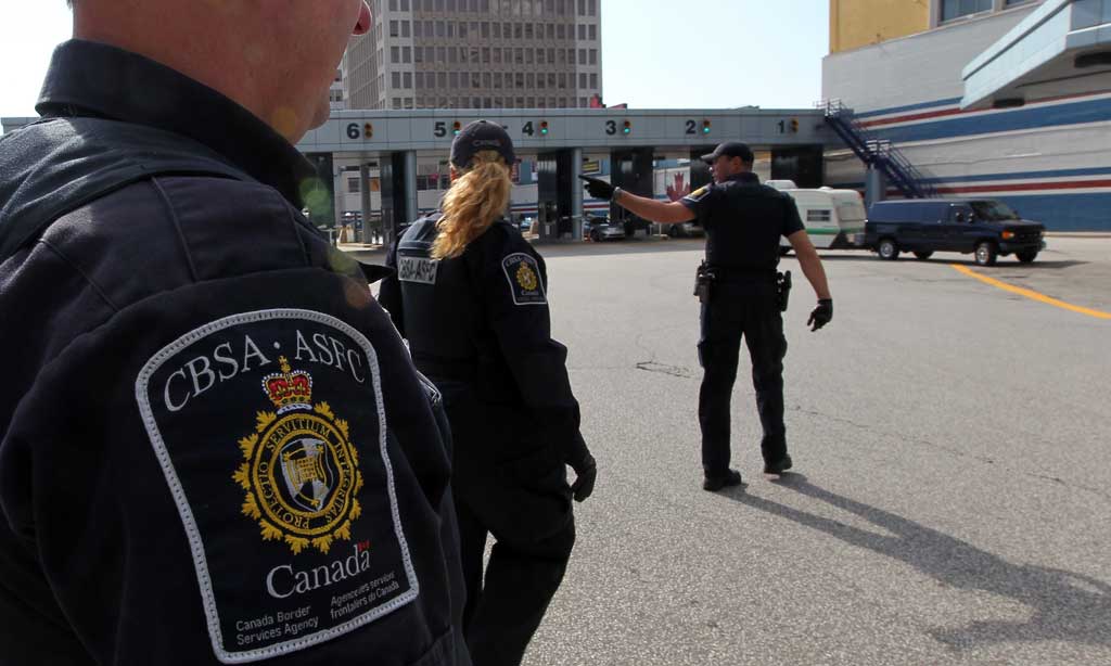 Canada Border Services Agency officers at a port of entry